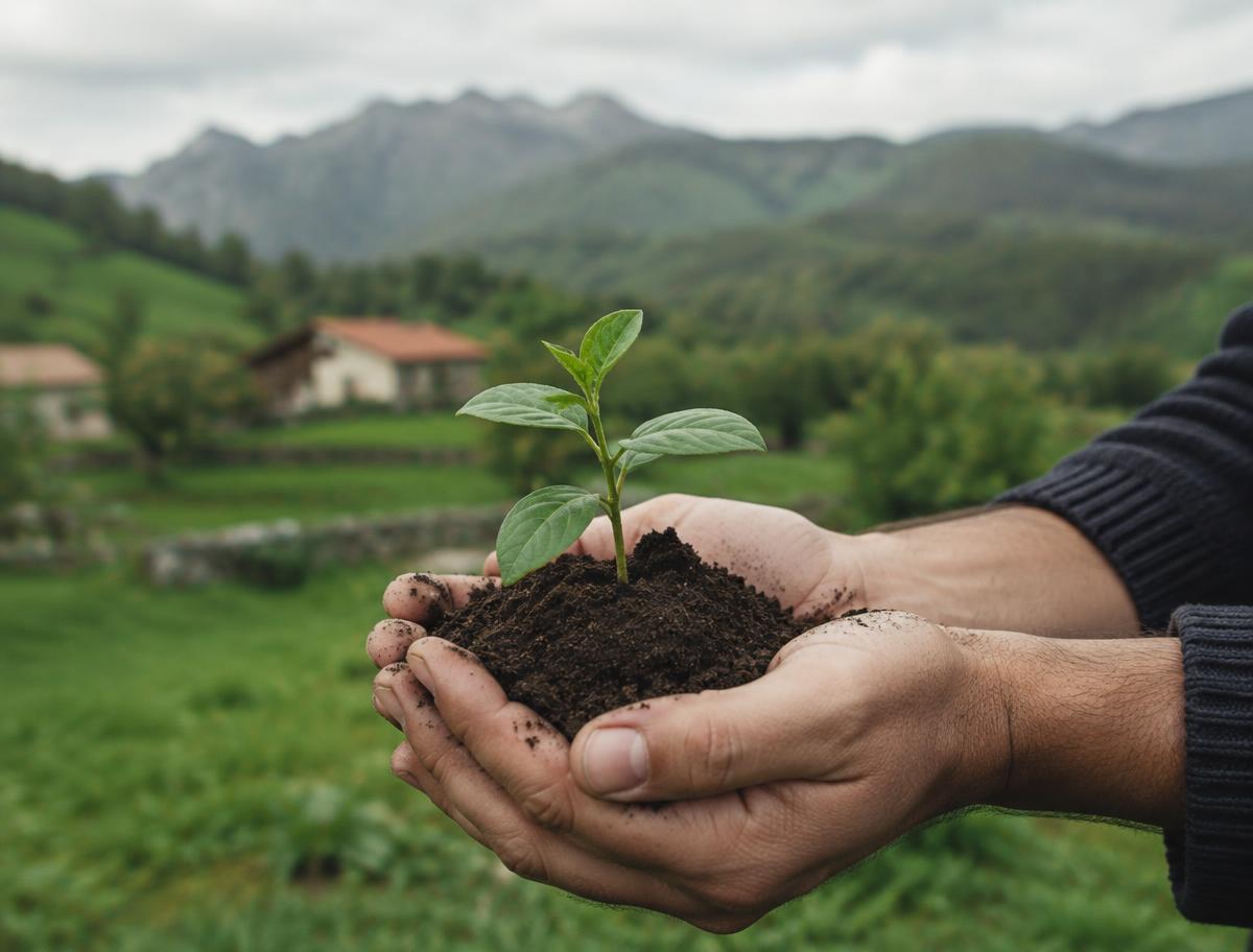 Tierra de cultivo en la Finca Thanaima